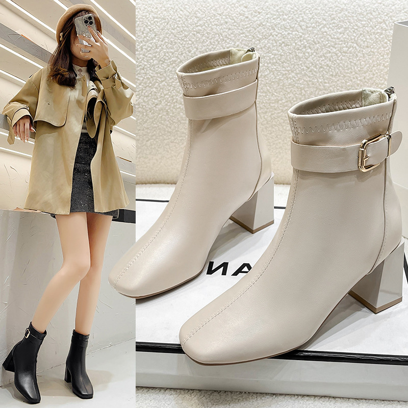 demi-season fashionable keep warm comfortable low boots English…