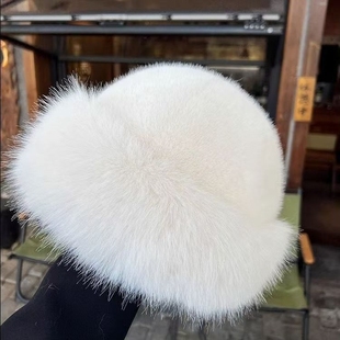 2025 plush Mongolian hat autumn and winter thickened plush imitation mink fox fur fashion women's hat cold warm