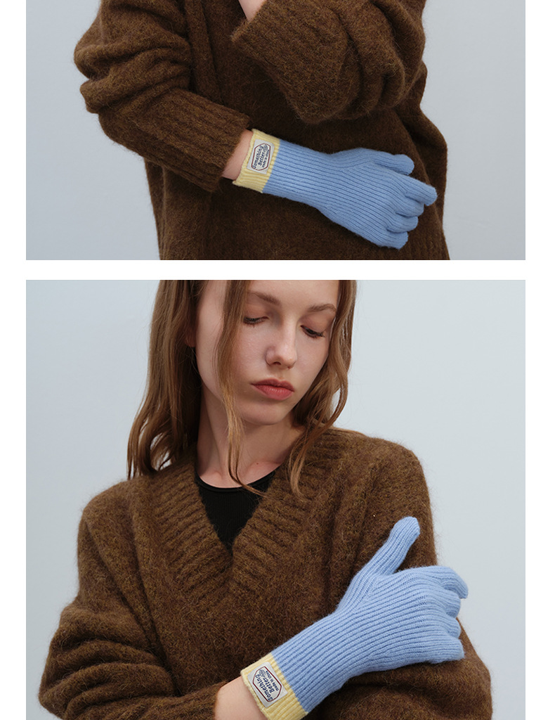 Accessoires de vêtements style collège automne et hiver nouvelle arrivée doigt écran tactile mignon hiver chaud laine tricoté gants pour femmes mode_voghion.com