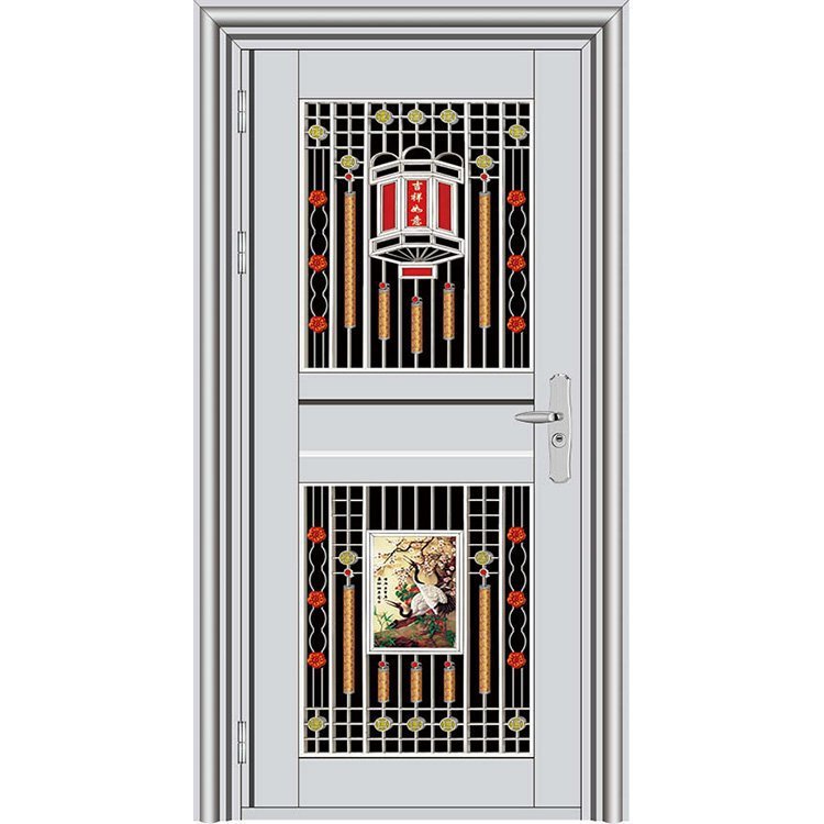 Four-leaf stainless steel entrance door manufacturing process | Full-Panel Molded Double-Door Sandblast Finish, Minimalist Style Four-leaf stainless steel entrance door manufacturing process | Full-Panel Molded Double-Door Sandblast Finish, Minimalist Style