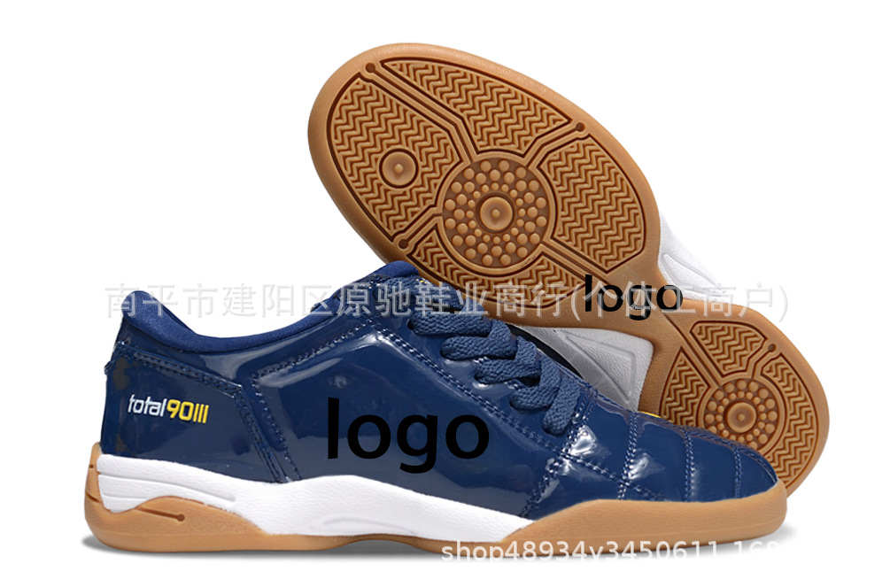 Fábrica de Putian al por mayor T90 serie interior MD fondo plano zapatos de fútbol de fondo bajo entrenamiento césped interior y exterior