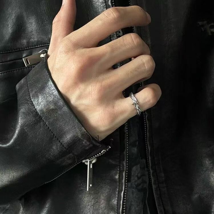 Band series tail rings, designer models for men and women, minimalist style pinky rings, niche high-end trendy brand open rings Band series tail rings, designer models for men and women, minimalist style pinky rings, niche high-end trendy brand open rings