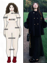 冬装搭配一整套大码胖mm韩系感小香风斗篷毛呢外套大衣套装女