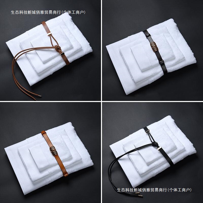 Blooming Aesthetics Model Home Soft Decorations White Fleece Bath Towel with Ties Bathroom Supplies Bathroom Cabinet Toilet Decorations Blooming Aesthetics Model Home Soft Decorations White Fleece Bath Towel with Ties Bathroom Supplies Bathroom Cabinet Toilet Decorations
