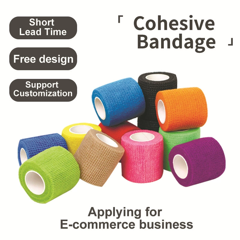 Эластичные спортивные самоклеящиеся повязки для домашних животных Self-Adhesive Cohesive Bandage Wrap