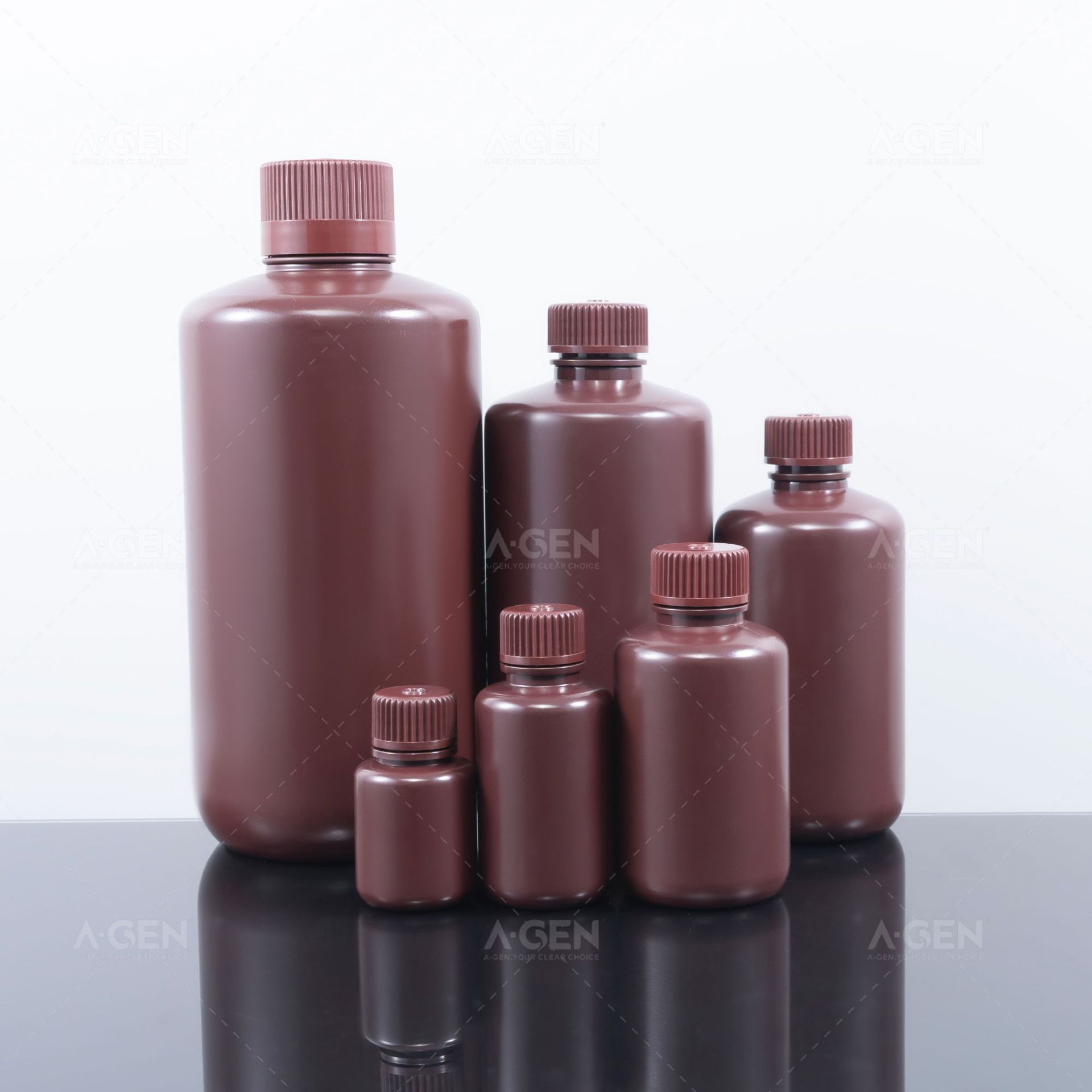 爱津厂家批发 A-gen窄口棕色试剂瓶 830ml至1000ml 实验室耗材