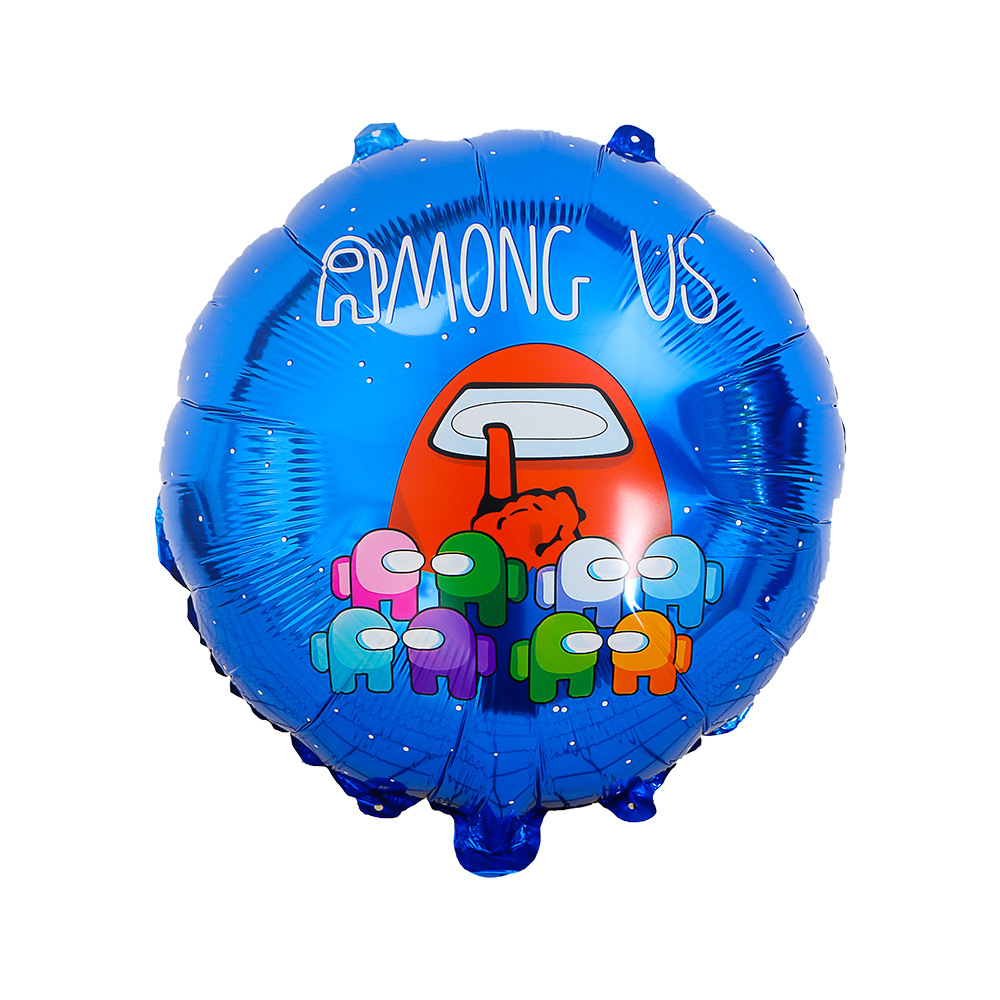 跨境 太空狼人杀游戏生日派对装饰布置铝膜气球 among us气球装饰