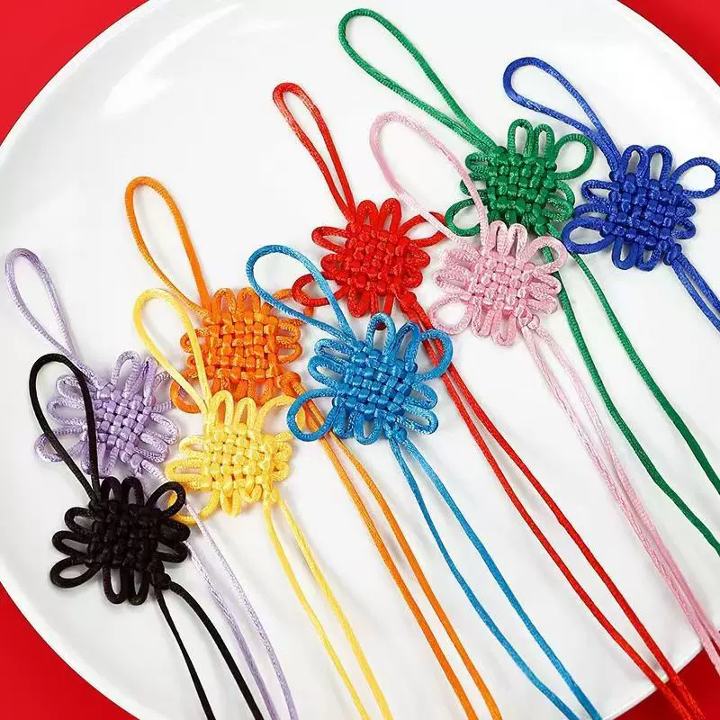 厂家供应 五号线六盘方胜中国结 五号线十二结五帝铜钱结