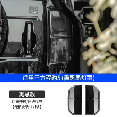 Suitable for Fangcheng Leopard 5 Blackened Taillight Frame, Blackened Rear Taillight Protective Shell, Brake Light Decorative Cover, Exterior Modification (Light frame) - equation-leopard-5-blackened-tail-light-frame-1-pair