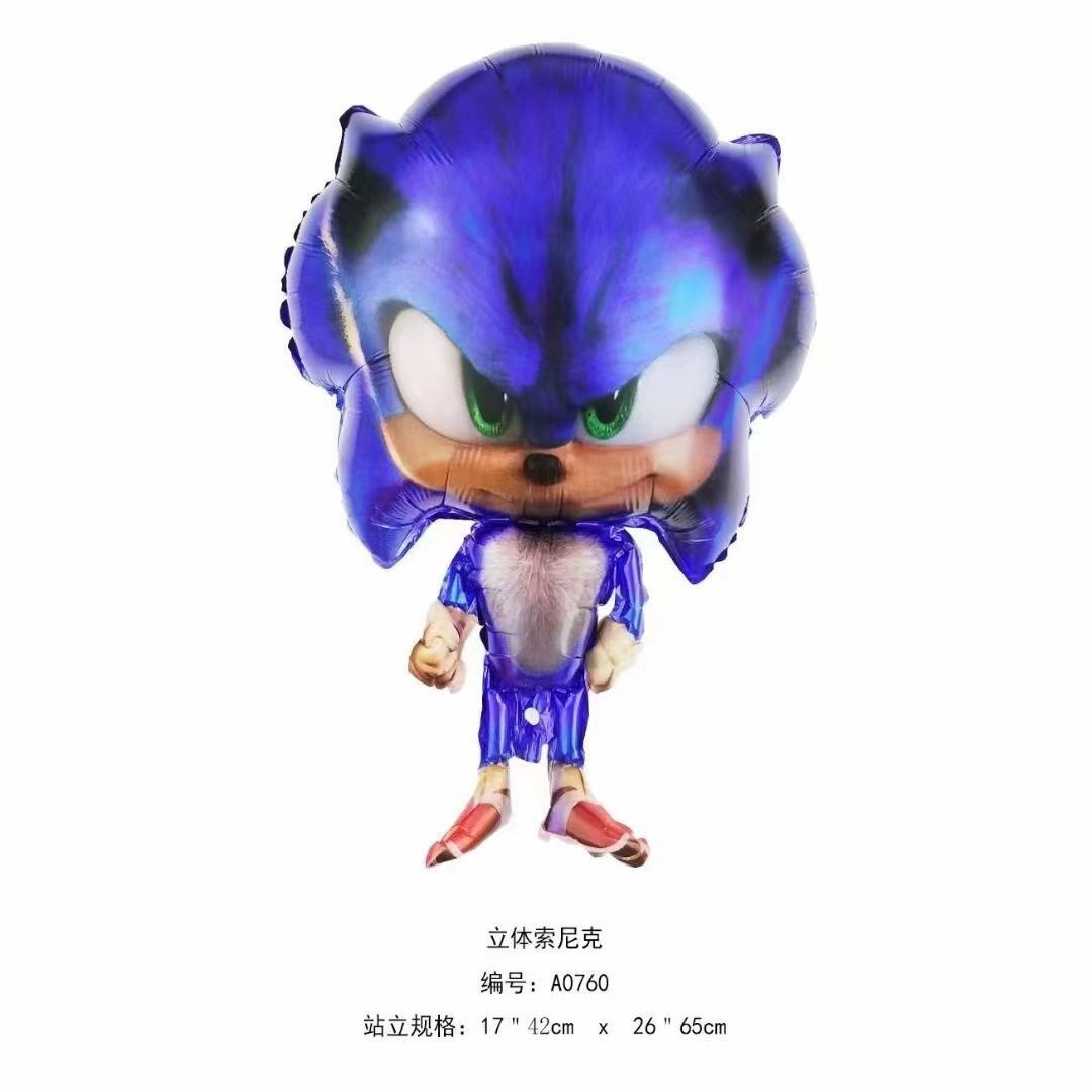 Erizo Sony K globo de aluminio sonido niño dibujos animados fiesta de cumpleaños diseño globo niños