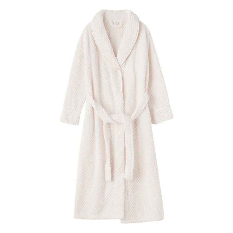 Pareja de invierno de las mujeres Albornoz de lana de coral forrado de lana engrosada pijamas de los hombres Otoño e Invierno extendido al por mayor