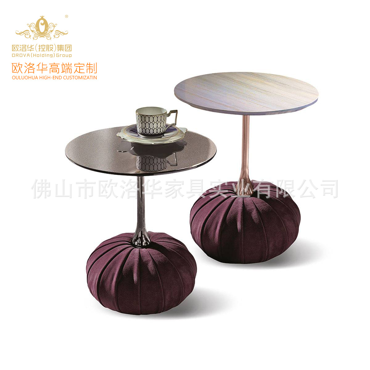 Light luxury small round coffee table, sofa side table, living room corner table—Italian brand-inspired, minimalist bedside side table, Instagram-worthy design