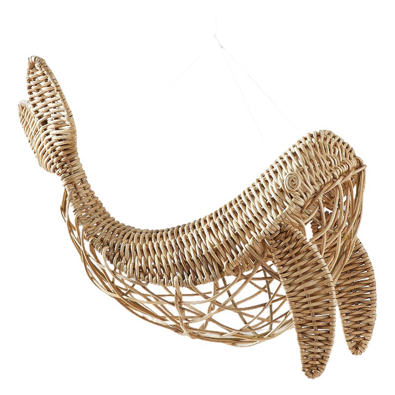 Hecho a mano ratán ballena decoración de la habitación de los niños props estudio tiro props decoración del hogar tejido adornos colgantes