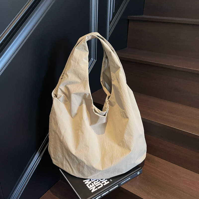 Bolso Tote de moda coreana 2025 nuevo bolso de lona bolso de tendencia perezosa bolso de hombro de gran capacidad casual