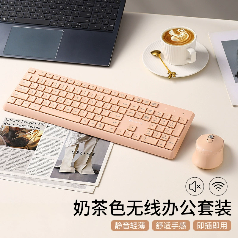 Othei Ultra Thin Wireless Keyboard & Mouse Set - Silent Design for Office and Laptop Use