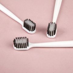Bamboo Charcoal Wide Head Soft Hair Toothbrush Household Fine Hair Adult Tongue Cleaner Daily Necessities Toothbrush Factory Wholesale