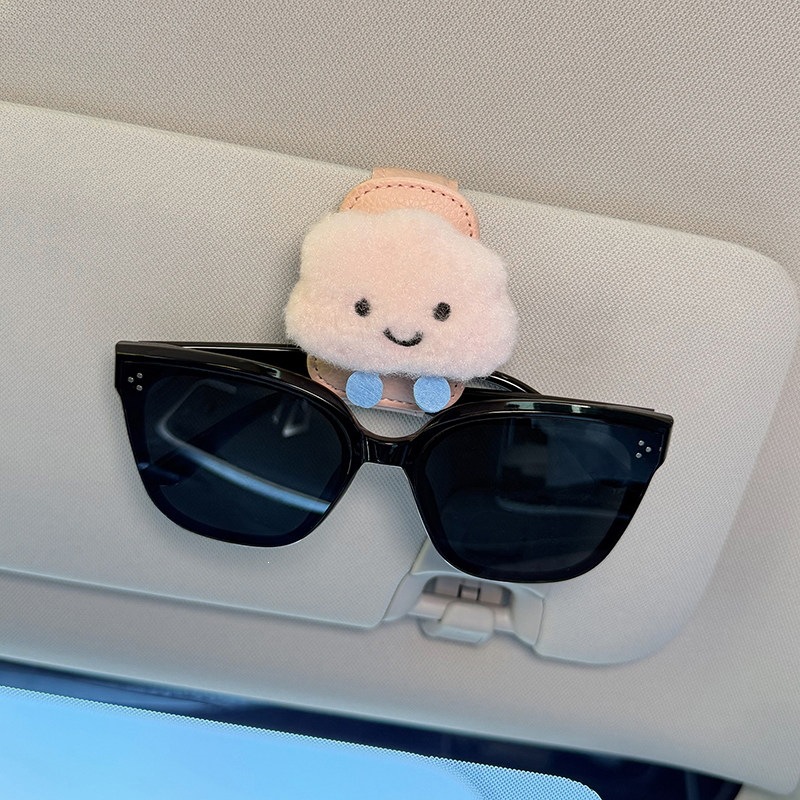 2026 Car Cloud Glasses Clip Car Sun Visor Multifunctional Sunglasses Holder Sunglasses Card Ticket Holder