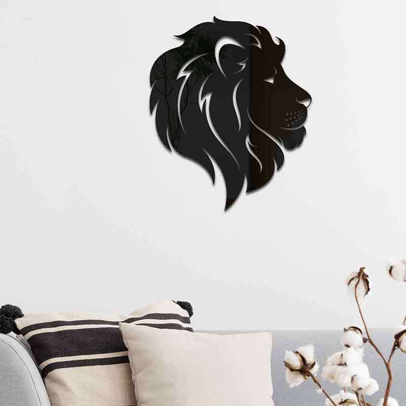 3d lejon akryl spegel väggdekal för vardagsrum och sovrum_voghion.com