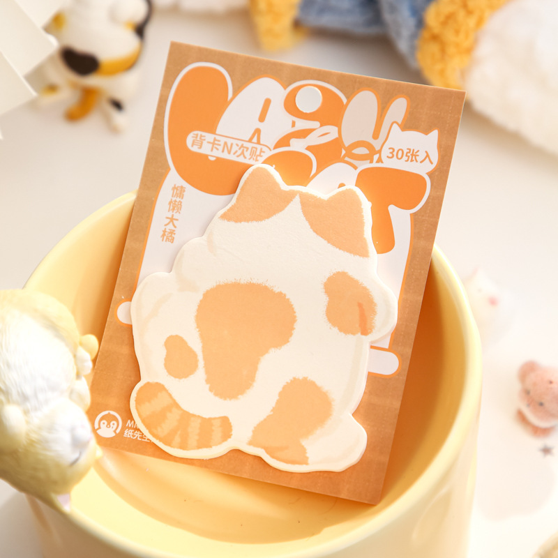 Mr. Paper tarjeta trasera N publicación secundaria serie de escuadrones sobre la pared linda ilustración original mensaje de estudiante nota adhesiva de forma especial