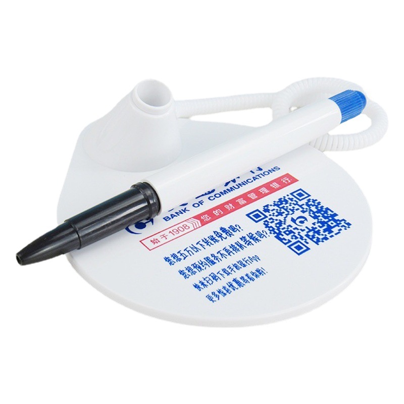 Abs Plastic Desk Pen, Desktop Fixed Signature Pen, Bank Phone Cord Anti-Lost Counter Pen, Advertising Promotion Front Desk