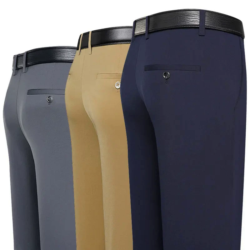 Летние тонкие повседневные брюки деловые мужские брюки среднего возраста повседневные брюки папы