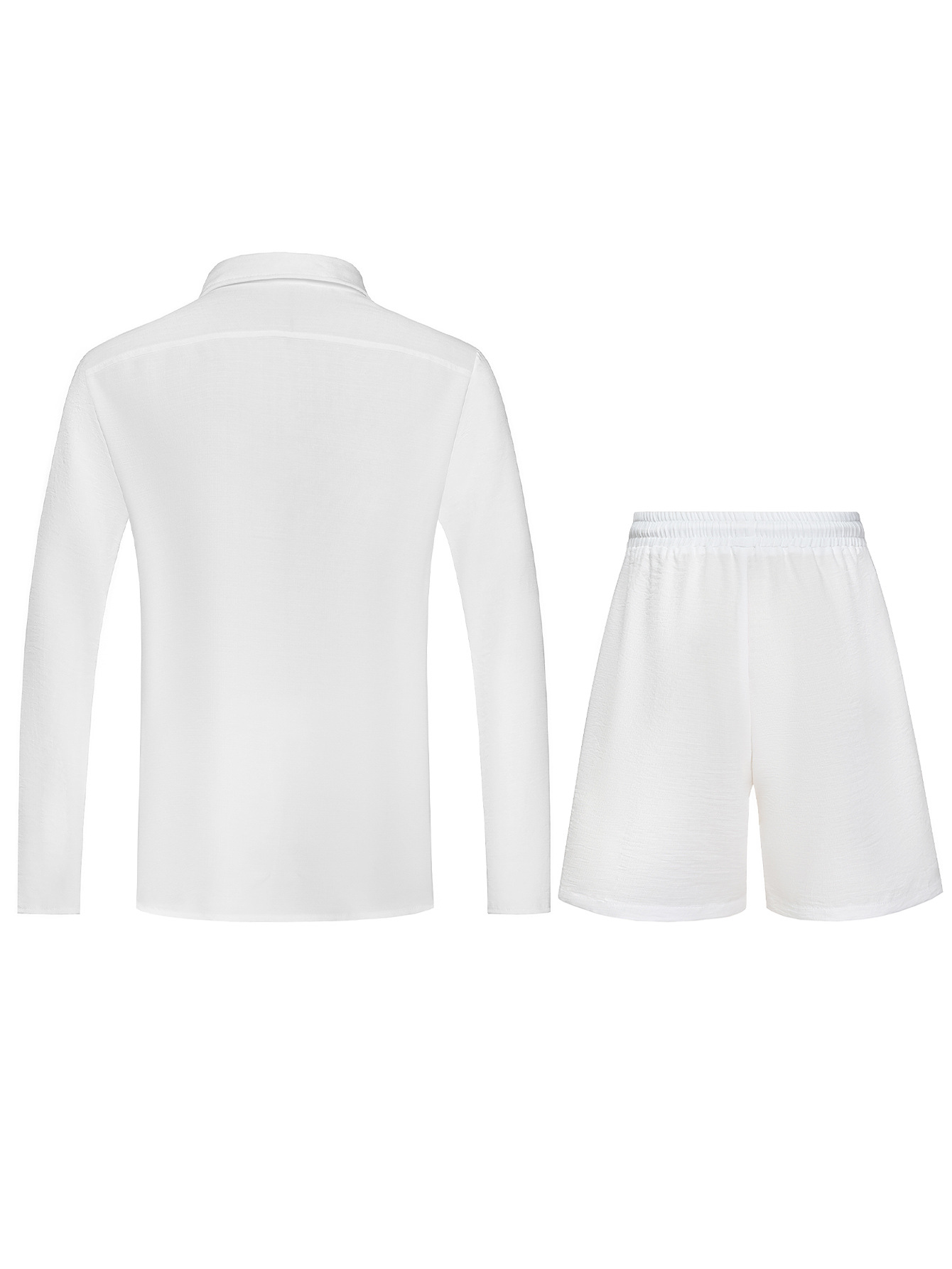 Ensemble chemise et short décontracté chic pour homme été_voghion.com