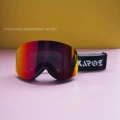 Black frame red lens (single) magnetic attachment