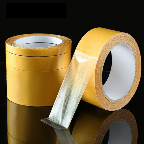High-strength double-sided adhesive yellow high-viscosity wide carpet double-sided tape transparent grid fiberglass tape