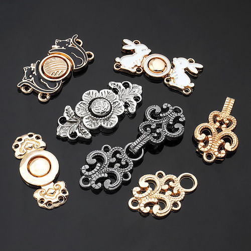 Metal disc buckle cheongsam buttons retro Chinese style costume Hanfu buckle buckle buckle decorative high-end buttons
