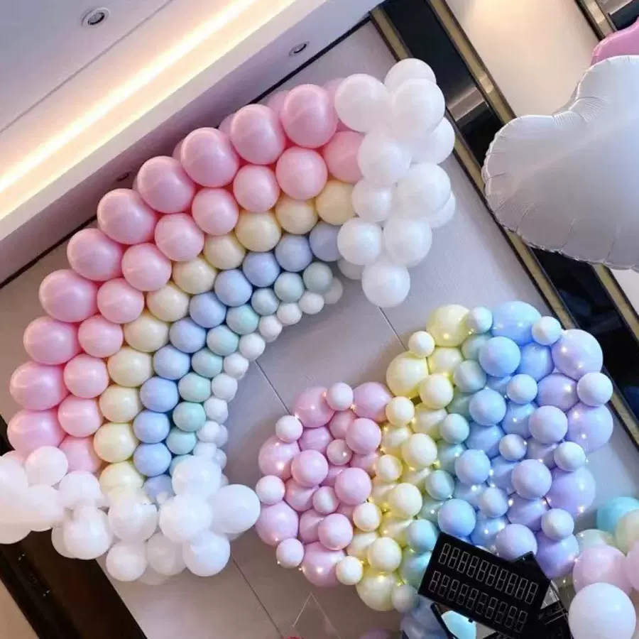 10寸加厚马卡龙气球厂家批发婚房装饰婚礼布置婚儿童生日派对宴会