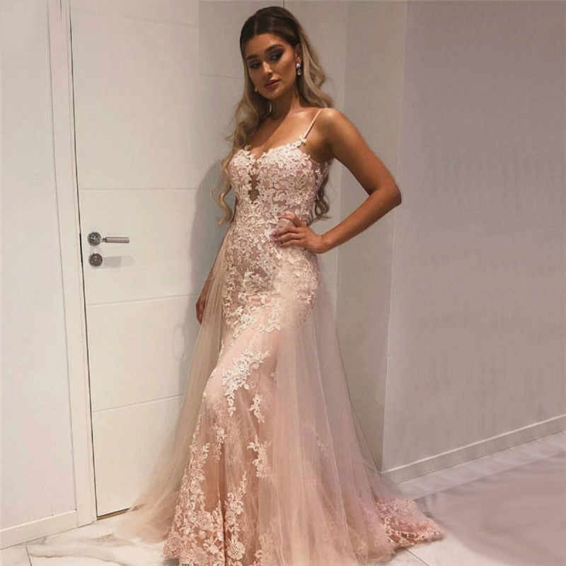 El comercio exterior de Europa y América Amazon AliExpress deseo nuevo encaje fishtail Correa vestido noche elegante adelgazamiento