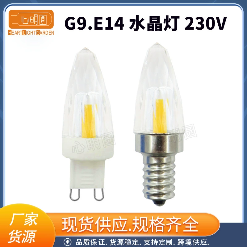 Светодиодная хрустальная лампа, декоративная лампа для создания атмосферы, цоколь E14, G9, 3 Вт, COB, маленькая лампочка, домашнее освещение, 220 В