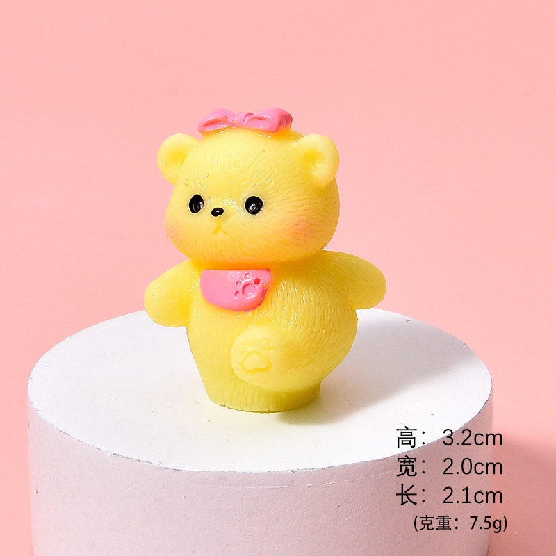 漫画かわいいシミュレーションカップルよだれかけクマデスクトップ装飾品ドールハウスミニデスクトップ diy 装飾アクセサリー