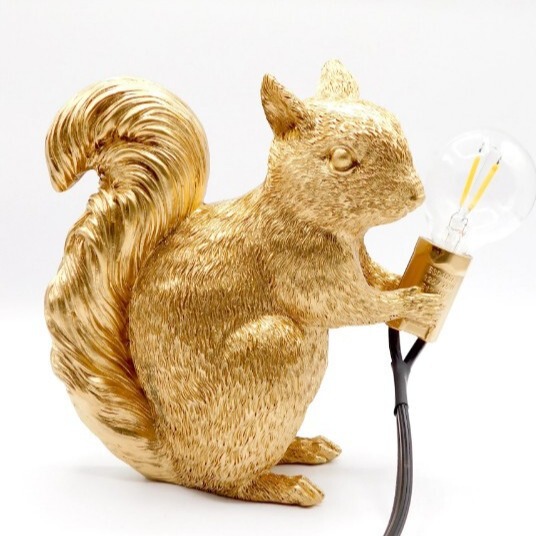 Scandinavian Italian Mini Squirrel Lamp New Gold Creative Decorative Table Lamp Bedside Lamp Bedroom Squirrel Lamp