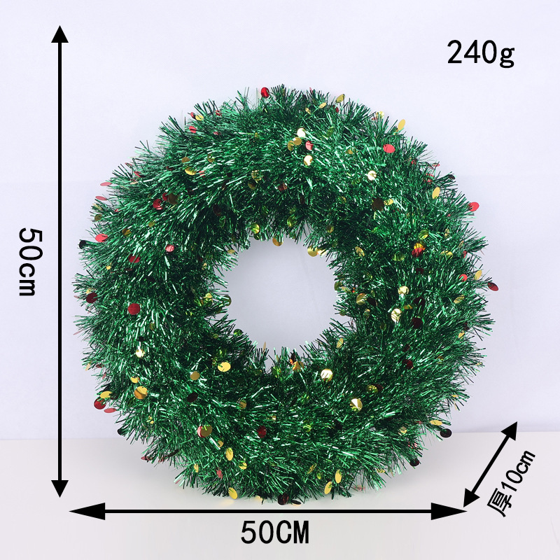 Torre de Navidad Decoración de árbol de Navidad Fruta roja Hoja verde Corona de Navidad Corona de borde blanco Escena de Navidad Decoración de tela