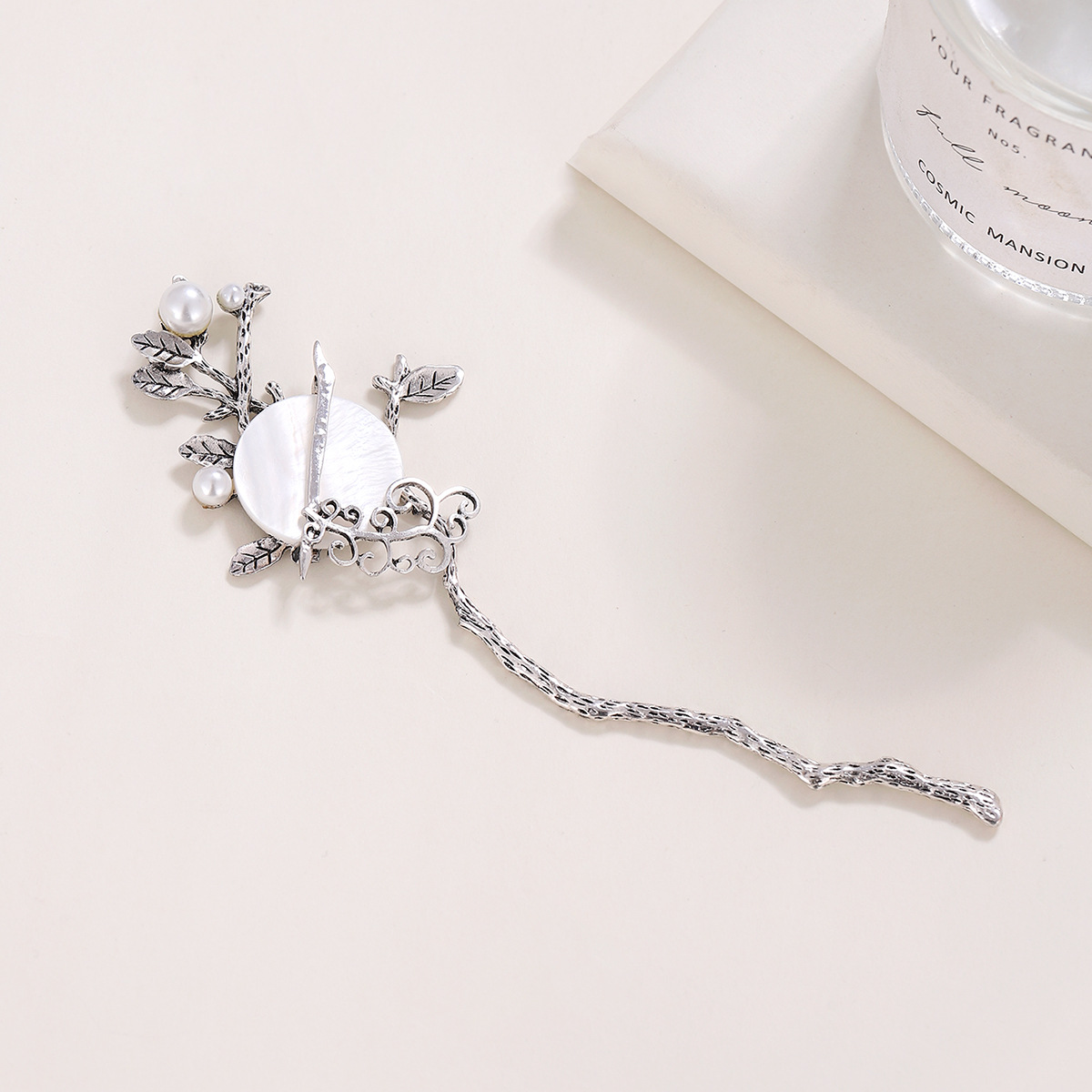 IU mismo estilo horquilla Li zhien Zhang Luna Llena negro diamante hueco headwear alto sentido horquilla accesorios para el cabello horquilla clip lateral Hada