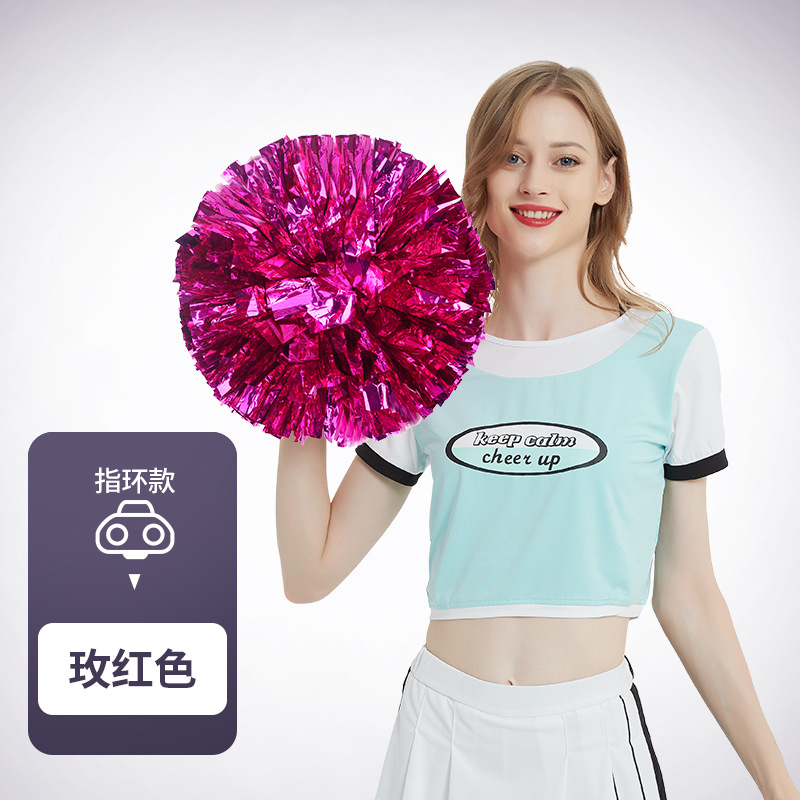 Flor bola de la flor porristas bola de la flor de la mano que sostiene la flor juegos de deportes mano que sostiene apoyos alegría apoyos en stock