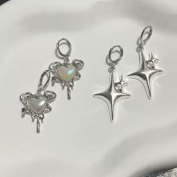 Europe and the United States cross-border love star four mans star earrings earrings high sense simple luxury autumn and winter earrings women's wholesale