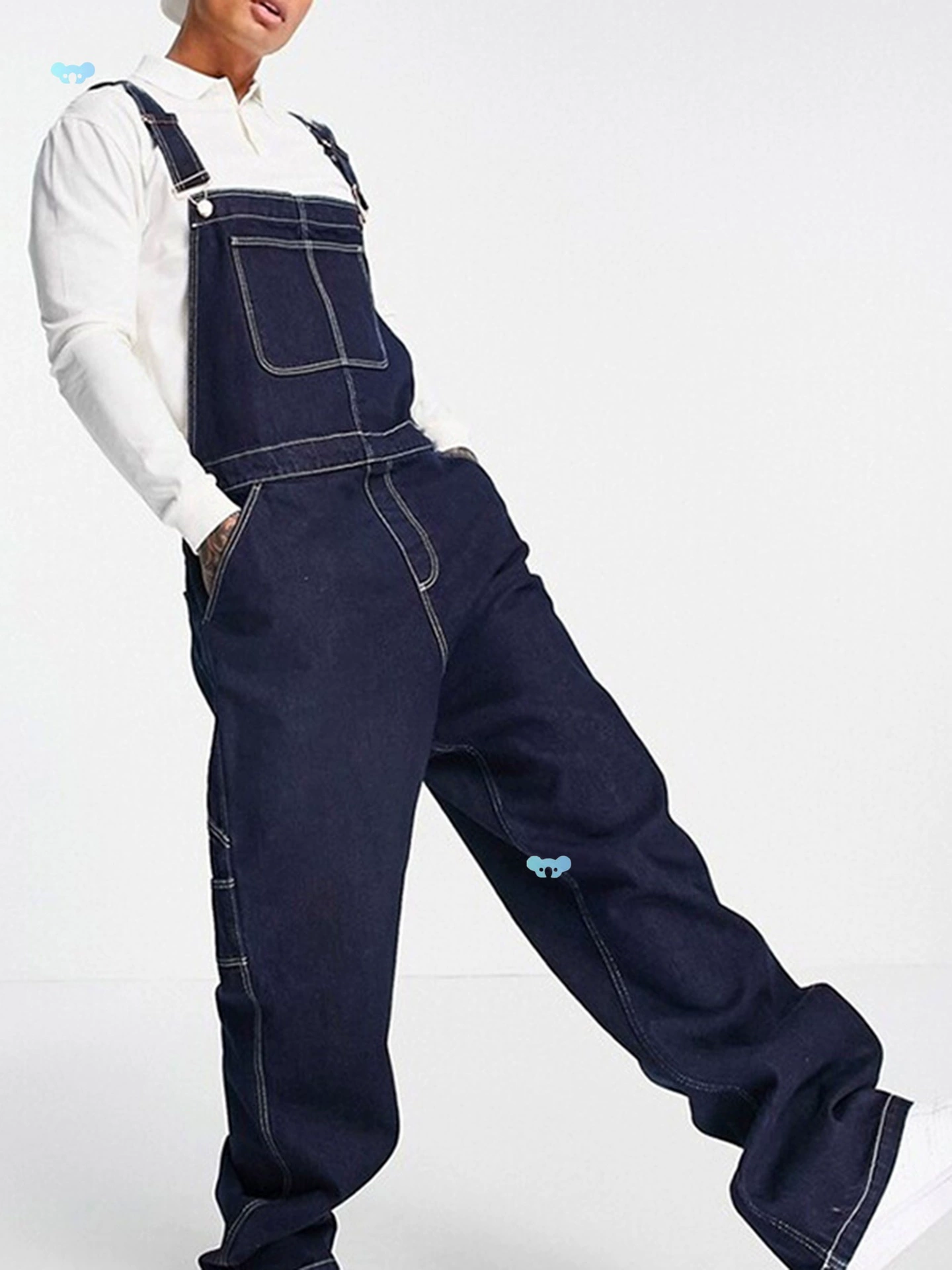 Мужские легкие джинсовые комбинезоны больших размеров с регулируемыми ремнями