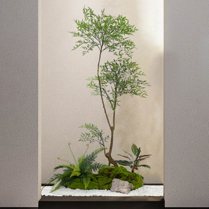 装飾木のショーウインドーの偽植物の景観は景樹の旅人の室内の客間の置物を作って緑の植造景の組み合わせをシミュレーションします。|undefined
