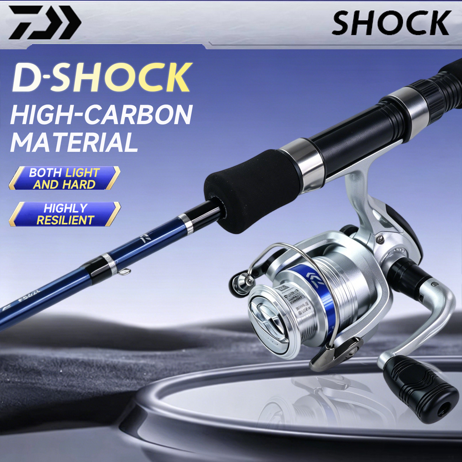 Dawa's new SHOCK lure rod set is a sports carbon lure rod with a plug-in design and a straight handle made of carbon fiber
