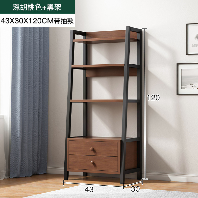 Estante de pared de madera maciza estantería de almacenamiento en el hogar estante de almacenamiento de estudio simple estantería en capas dormitorio multicapa