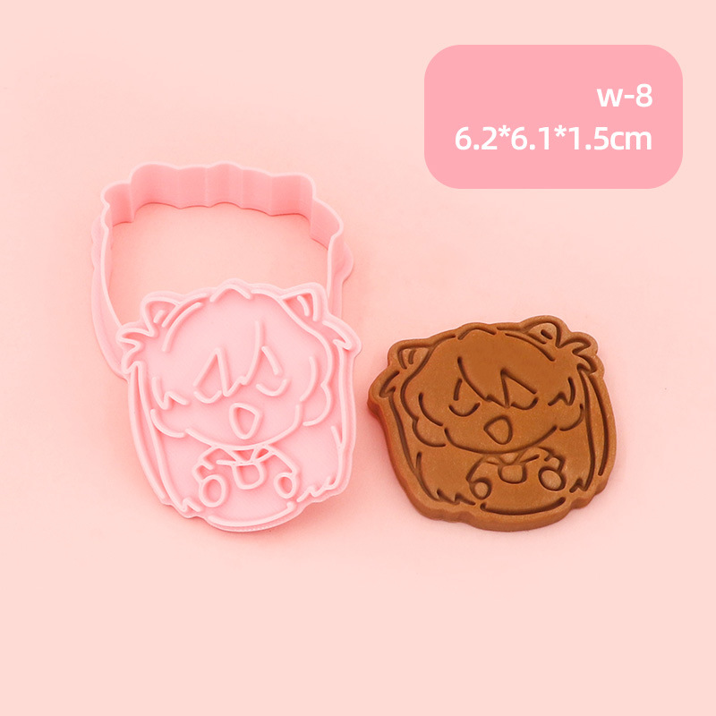 Anime Asuka Q versión novato horneado creativo EVA Neon Genesis Evangelion lindo molde de corte de fondant periférico image 12