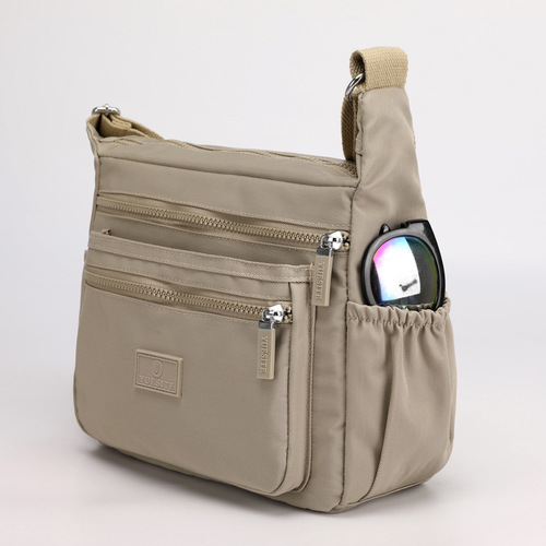 Large Capacity Women's Outdoor Shopping Commute Bag Trendy Waterproof Nylon Fabric Casual Lightweight Shoulder Crossbody Bag