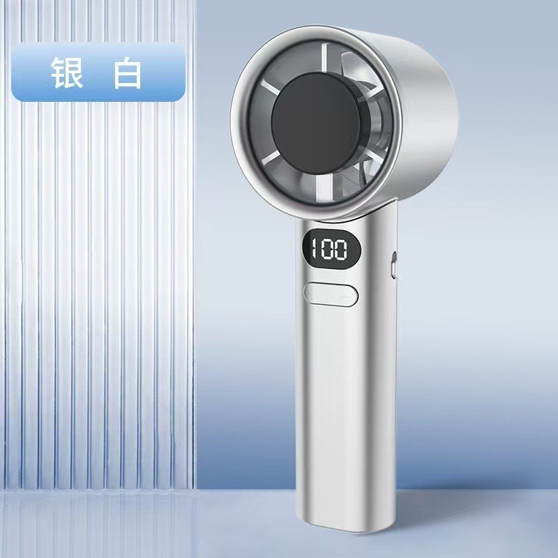 M11 mini ventilador de mano verano sensación de hielo refrigeración portátil al aire libre LED volumen de aire ventilador de pulverización digital regalo image 7