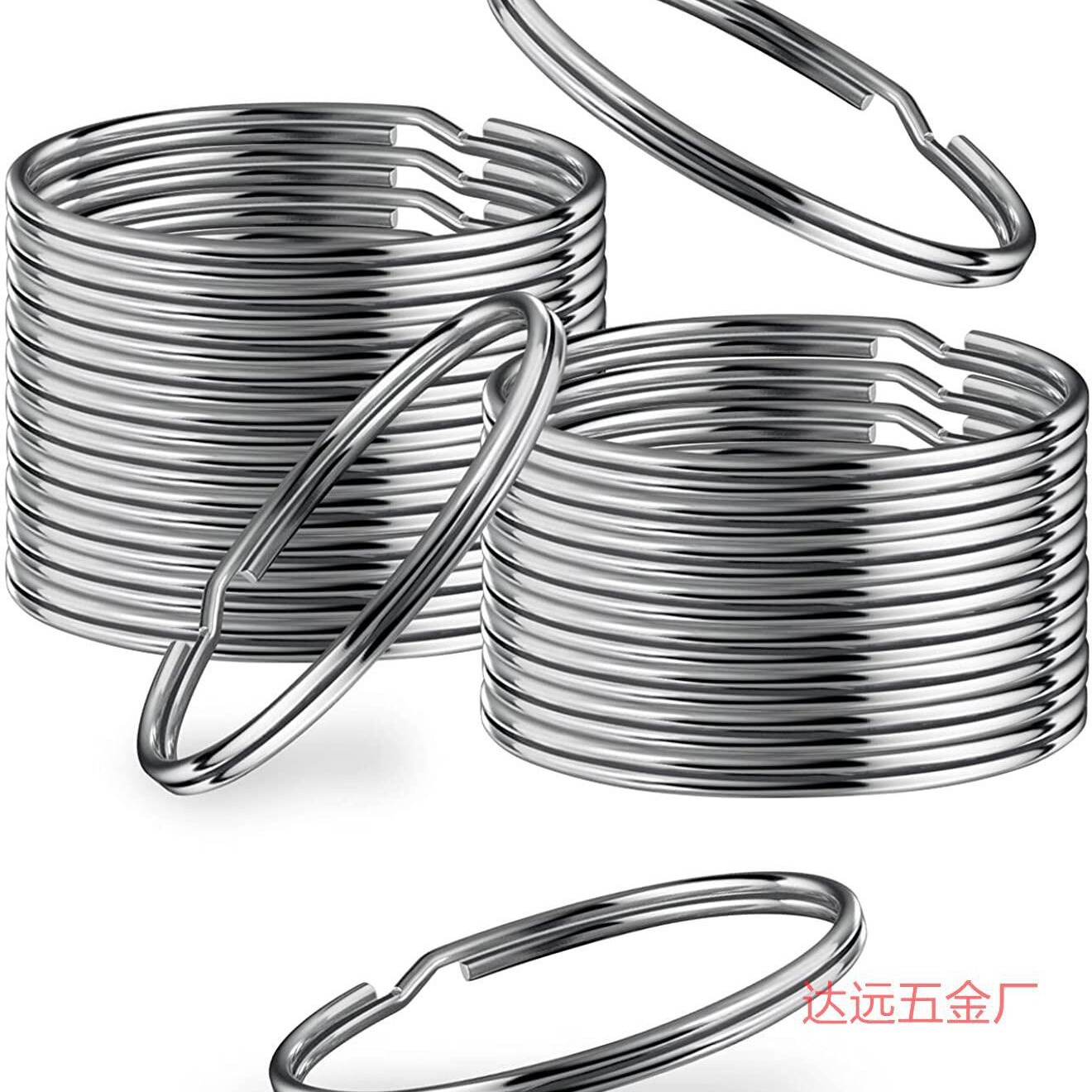 现货 钥匙圈 铁锁匙圈 304不锈钢金属钥匙环 扁平面圈 光圈圆面圈