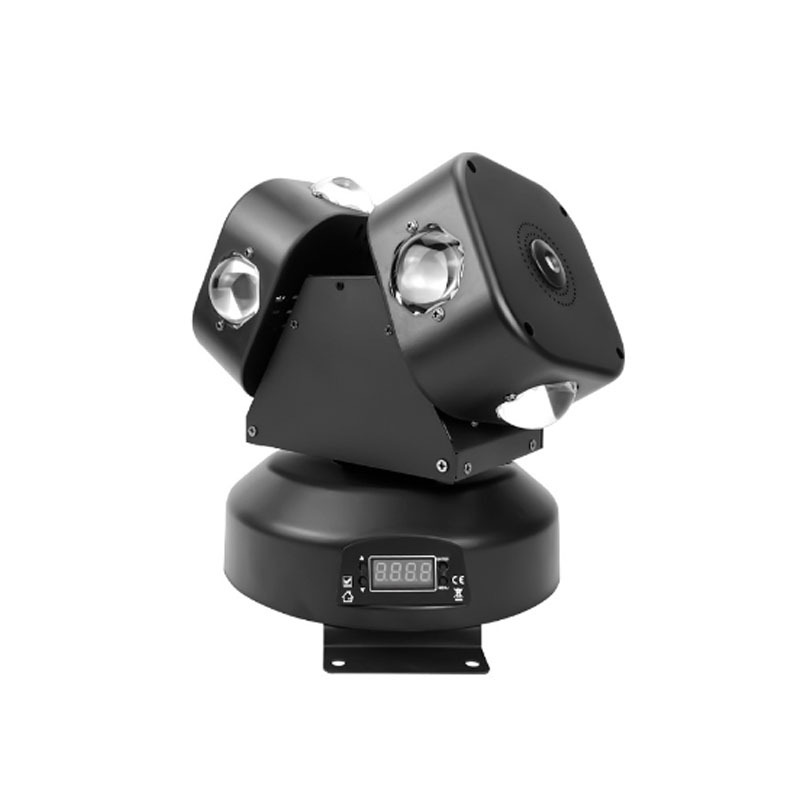 LED de Doble cabeza de la Rueda Caliente de tres brazos sacudiendo la cabeza de luz láser KTV bar disco de luz de la etapa de salto de rotación infinita