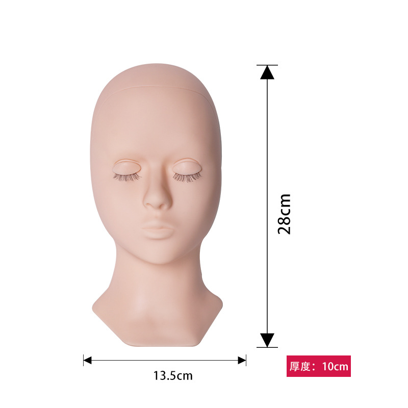 Molde de cabeza extraíble con pestañas Injerto de pestañas puede reemplazar el párpado modelo de práctica de pestañas párpado transfronterizo exclusivo