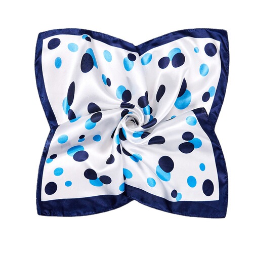  Spring Summer Autumn New Carriage Chain Totem Color Satin Fabric Sunscreen Silk Scarf Silk Small Square Scarf 50CM Wholesale