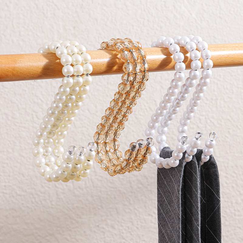 Pearl Diamond S-shaped Hook Multifunctional S-shaped Hook Scarf Scarf S-shaped Hook Clothing Store Kitchen Wardrobe Metal Hanging